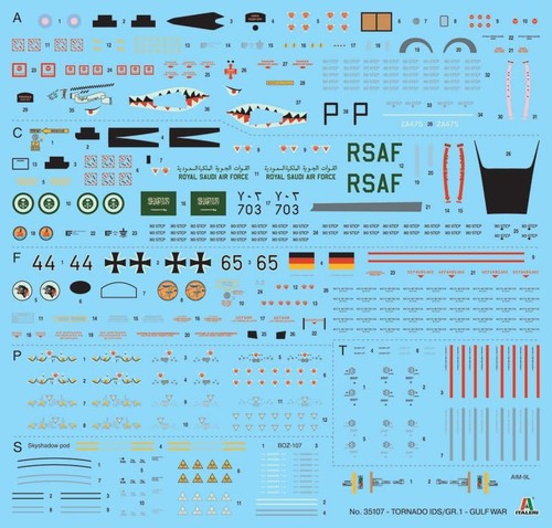 Italeri 35107 1:48 Tornado GR.1/IDS Gulf W. War Thunder - originalgetreue Nachbi - Picture 6 of 6