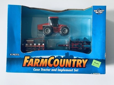ERTL FARM COUNTRY 1995 International Case Tractor and Implement Set - DAMAGED