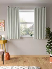 John Lewis Mesa Print  Lined Pencil Pleat Curtains Dusty Green W x 66" D x 54"