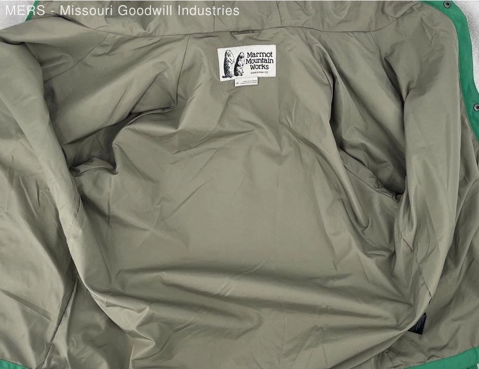 Marmot Men's Clover Recycled Polyester Cascade Jacket Large Waterproof Hooded - Image 3 of 4