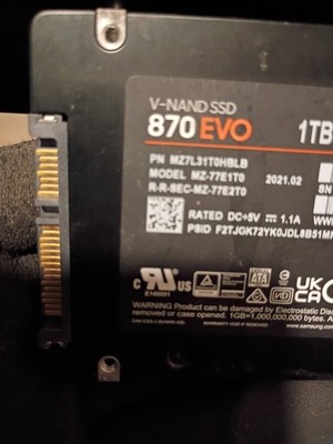 Samsung 870 EVO 1TB, 2.5 inch Internal SSD -  MZ-77E1T0B/AM