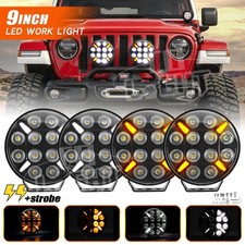 4pc 9inch Round 800w Strobe Led Work Light Drl Offroad Atv Utv 4x4 Work Fog Lamp 4pc 9inch Round 800w Strobe Led Work Light Drl Offroad Atv Utv 4x4 Work Fog Lamp