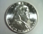 1961-D FRANKLIN HALF CHOICE UNCIRCULATED CH. UNC. NICE ORIGINAL COIN BOBS COINS