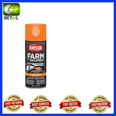 Glow Feature 12 oz High Gloss New Kubota Orange Aerosol Paint - Easy Application