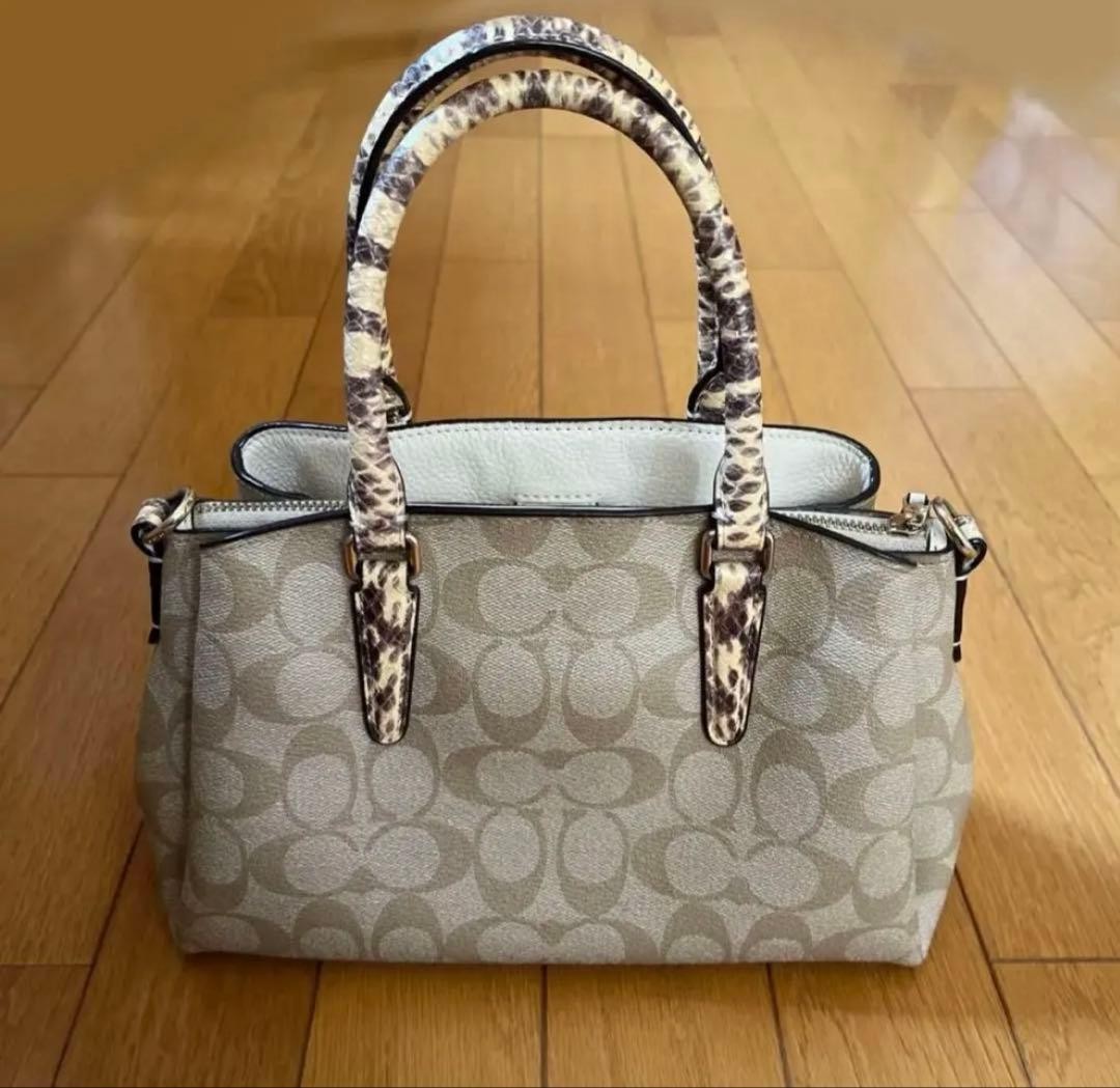 coach Python Pattern Signature 2way Shoulder Bag … - image 2