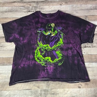 Maleficent Shirt Adult 3XL Purple Tie Dye Disney Villains Crow