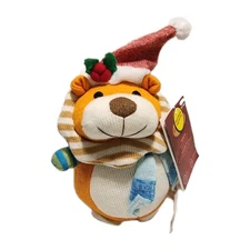 10" Holiday Living Animated Christmas Lion Santa Claus Plush - Plays Wild Ones 
