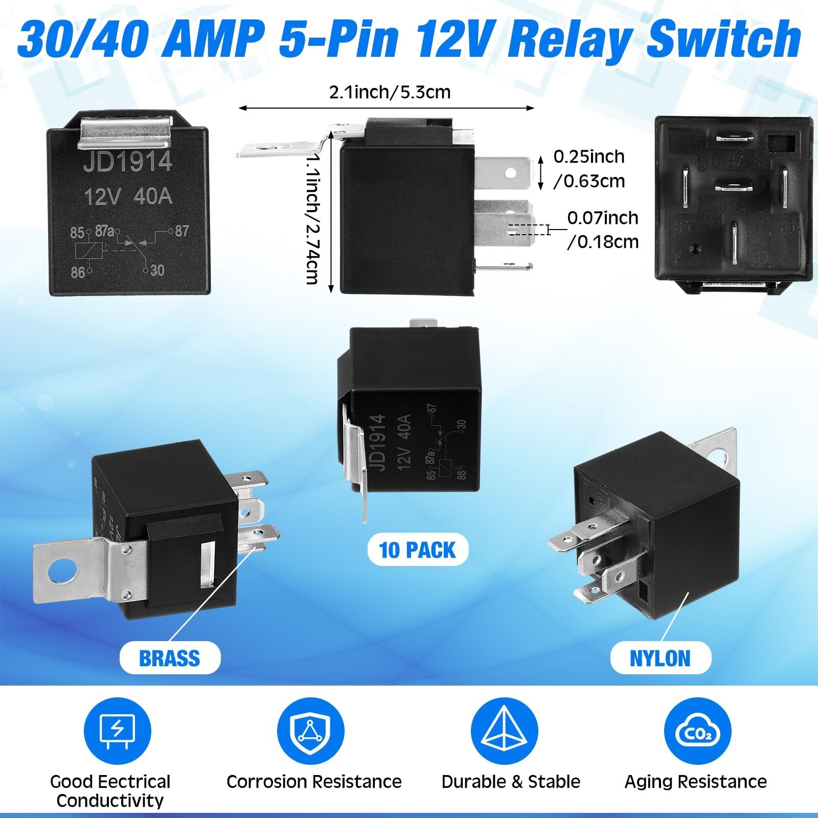 36 Pcs Car Fuse Assortment Kit Fuse and Puller Plier Relay with Small Fuze Re...