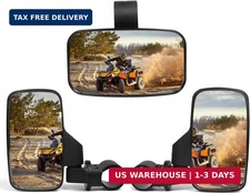 UTV Rear View Mirror And Center View Mirror With 1.75" to 2" Roll Bar Cage Mount