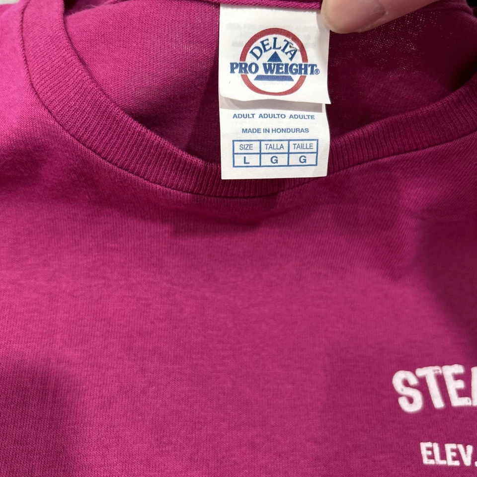 Camiseta Delta Pro Peso Adulto Grande Rosa Steamboat Colorado Manga Larga Foto 2 de 4