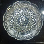 Vtg Anchor Hocking Wexford Platter Tray Clear Glass 5 Part Scalloped 11"