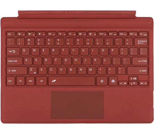 NEW Wireless Keyboard Red Backlit Cover Magnetic Microsoft Surface Pro 4/5/6/7 - Picture 7 of 12