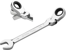 Jetech 1/2 Inch Flexible Head Gear Wrench, Industrial Grade Inch, Silver 