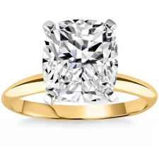 Certified 1-5Ct Cushion Diamond Engagement Ring 14k Gold Lab Grown (GH,VS2-SI1)
