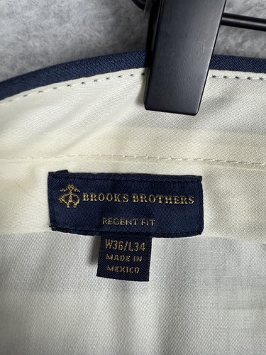 Brooks Brothers Pants Mens 36x34 Regent Fit Wool Blend Dress Trousers Office - Picture 3 of 10
