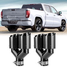 2.5 In 4 Out Quad Exhaust Tips For 2019-25 Chevy Silverado Gmc Sierra 1500 2.5 In 4 Out Quad Exhaust Tips For 2019-25 Chevy Silverado Gmc Sierra 1500