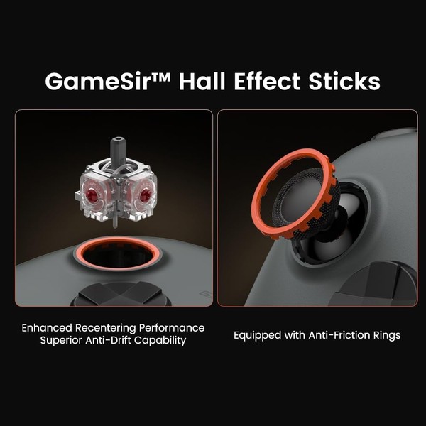 Controlador PC inalámbrico con sticks y gatillos de efecto Hall | 2.4G y cableado, 1000Hz 4