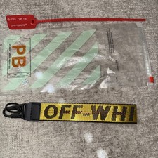 Off-White Industrial Key Chain/Lanyard Red Zip Tie Yellow OG New CUSTOM 