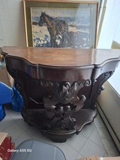 Antica console Noce 800 Con Specchio Intarsiato Luigi FILIPPO