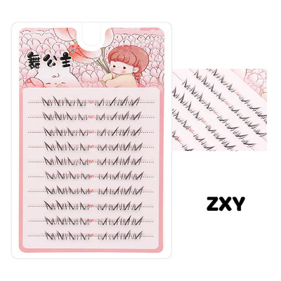 10 Reihen Einzelwimpern Großhandel 10-12 mm Cluster Lashes Natural Anime Fals