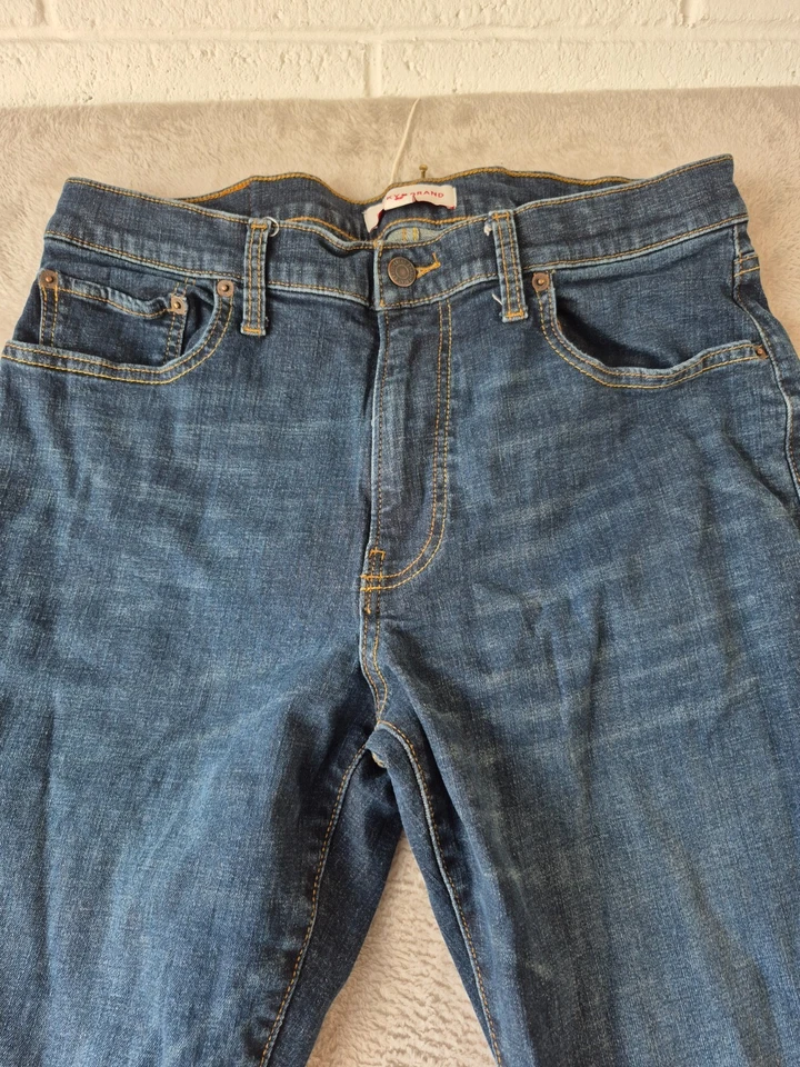 Lucky Brand Jean Men 32x28* 412 Athletic Slim Blue Faded Stretch Denim Tag 32x30 - Image 2 of 4