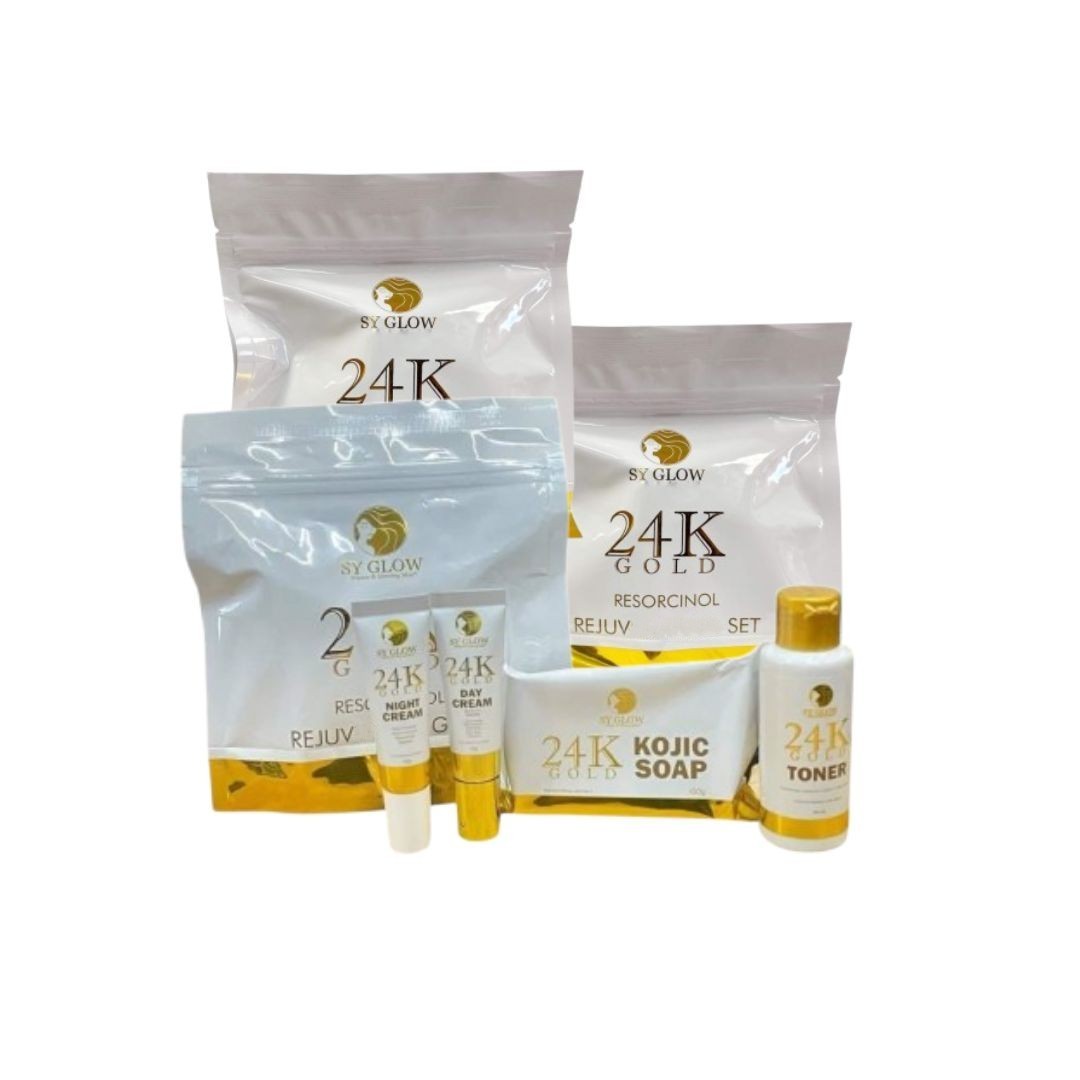 SY GLOW 24K Gold Rejuv Set with Resorcinol & Niacinamide &ndash; 4-Step Facial