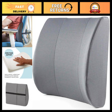 Lumbar Support Pillow for Chair - Back Pain Relief, Washable Cover, Firm Foam, 1