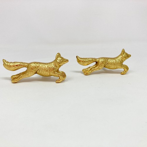 Running Fox Woodland Knob in Gold - Drawer Pull Door Pull Cabinet Cupboard - Picture 3 of 12