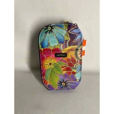 Monarque Laurel Burch Blossoming Florals Colorful Small Crossbody Wallet Bag NEW