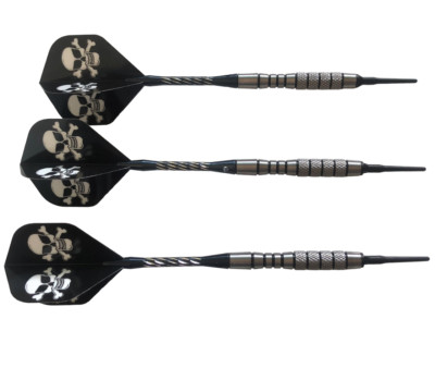 3 Dartpfeile Profi Softdart Taurus Black mit 85 % Tungsten Barrel 18 gr Darts