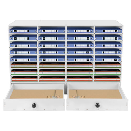 PVC 32 Slots Shelf Organizer Desk Accessories for Folders File Mail Sorter Rack - Picture 11 of 17