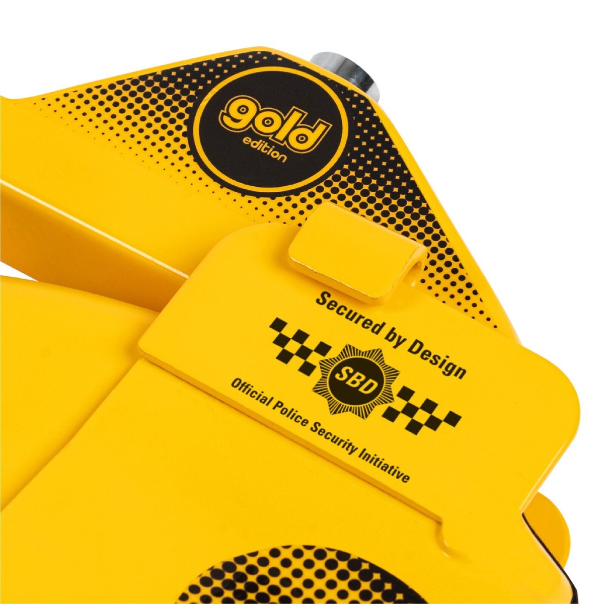 DISKLOK Gold Edition SMALL 35-38.9cm Yellow Steering Wheel