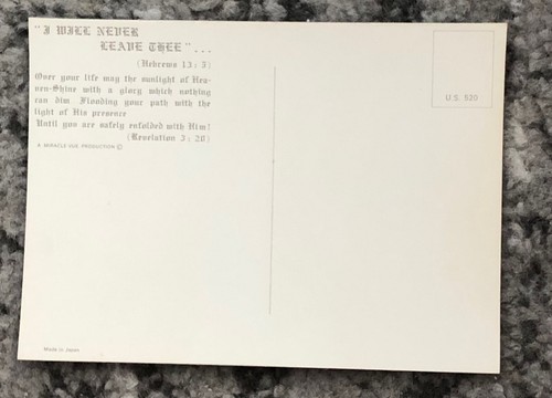 Jesus Christ Postcard Lenticular Religion God NOS Unused 1960s Vintage Original - Picture 2 of 4
