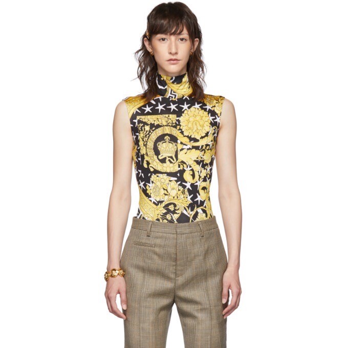 RARE VERSACE Savage Barocco Stretch Women's Sleeveless RARE VERSACE Savage Barocco Stretch Women's Sleeveless