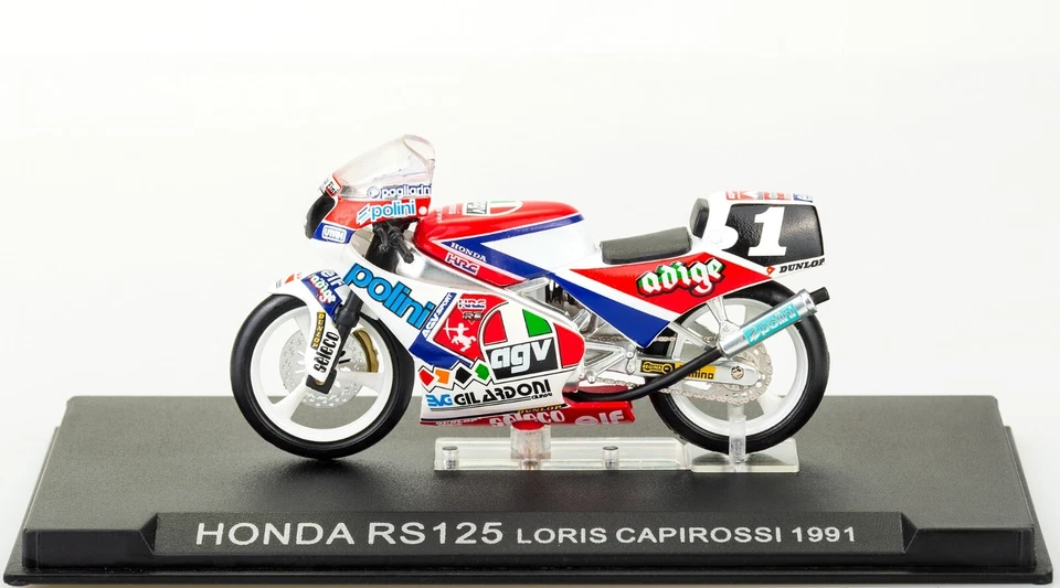 Honda RS125 Loris Capirossi 1991 Scala 1:24 Modellino Classe 125 Numero 1 N° 1 - Immagine 2 di 4