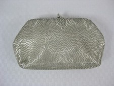 Magid Beaded Silver Clutch Purse Japan Vintage