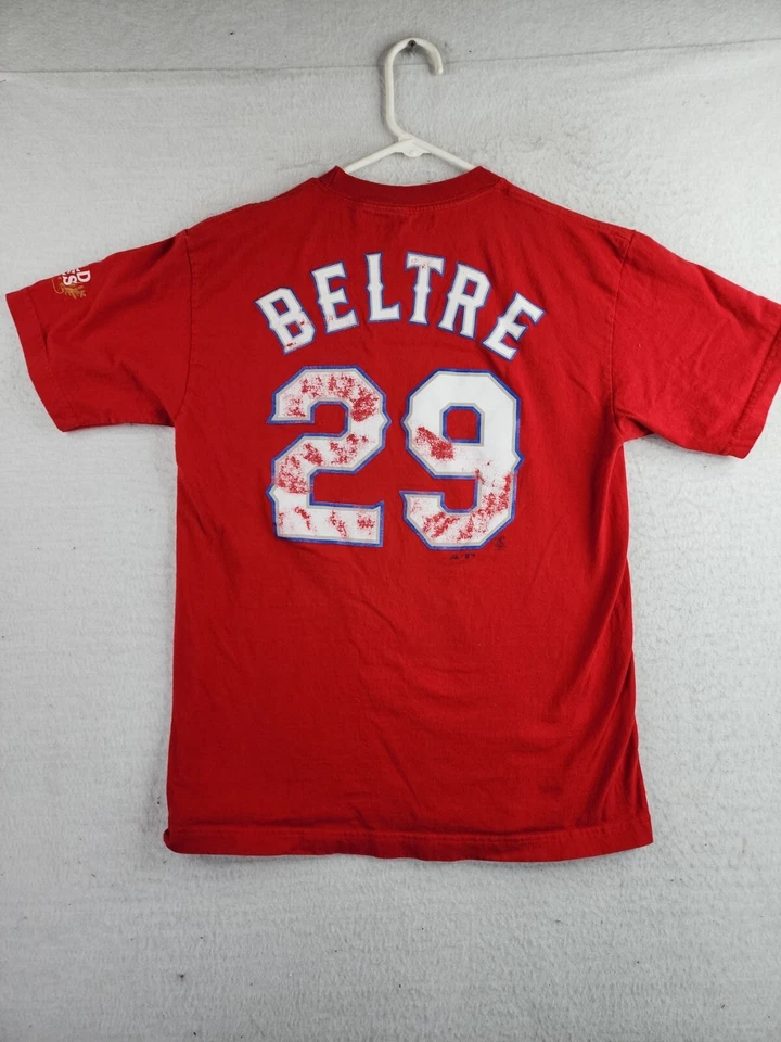 Vintage 2011 Texas Rangers World Series #23 Beltre Logo Red T-shirt Mens Medium - Image 2 of 4
