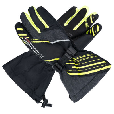 KATAHDIN GEAR GUNNER SNOW GLOVES - BLACK/GREY/HI-VIZ - SNOWMOBILE/SNOW-BIKE/SKI