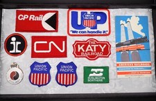 VTG Railroad Collectables Lot Union Pacific Patches Fob & American Railroad Card