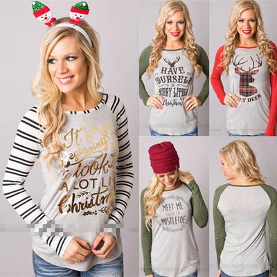 Long Sleeve Tee Casual Tops Loose 