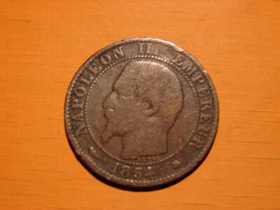 FRANCE. NAPOLEON III. CINQ. 5 CENTIMES 1854. BB. STRASBOURG. - Photo 1/2