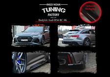 Bi Bodykit Frontspoiler Diffusor Schweller ABS für Audi RS6 C8 4K Schwarz Glanz
