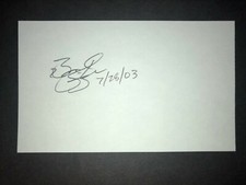 2008 A's: Brad Ziegler, SIGNED 3x5 Card