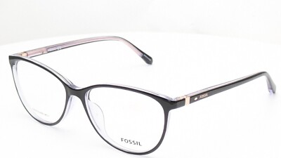 Fossil FOS7050 1X2 Black Lavander Cat Eye Womens Eyeglasses 54mm
