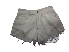 Booty Shorts Size 26 Small  Jean Denim Summer Casual Forever 21 Premium White
