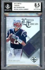 Tom Brady Card 2012 Limited Threads #29 BGS 8.5