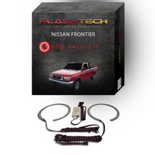 Kit de halo de faros LED ojo de ángel rojo para faros Nissan Frontier 1998-2000