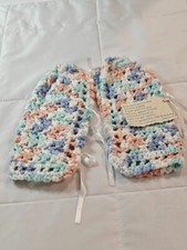 HANDMADE SET OF 2 CROCHET COTTON DISH CLOTHS 8"x8" INCHES NEW