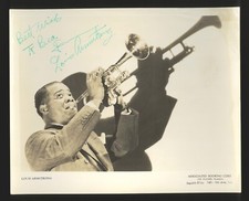 LOUIS ARMSTRONG Signed Autographed 8x10 Photo ~ JSA Authenticated