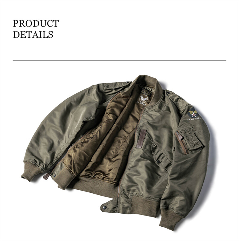 Bronson USAF L-2 Flying Jacket Nylon Flight Bomber Men's Bronson USAF L-2 Flying Jacket Nylon Flight Bomber Men's